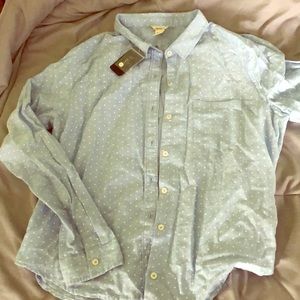 Polka Dot Button Up Shirt!